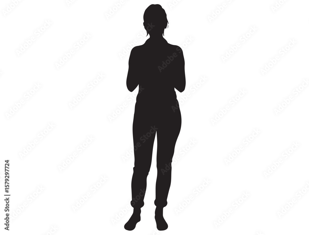 Fototapeta premium FEMALE PHOTOGRAPHER SILHOUETTE