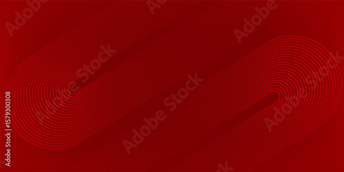 Abstract background template red with concept glowing geometric lines. Modern shiny red gradient diagonal rounded lines simple art good nice texture