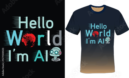 AI Typography T-shirt Design, Technology Typography Tshirt Design, Programmer Typography TShirt Design.