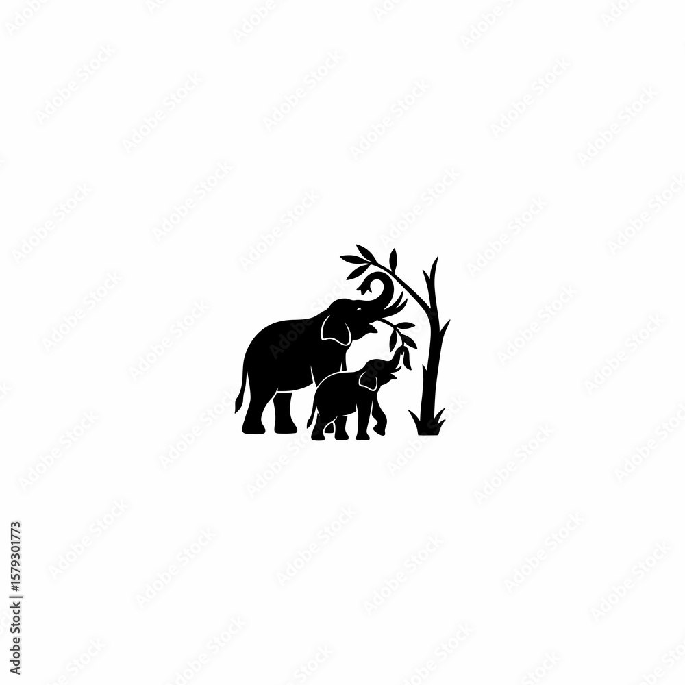 Fototapeta premium elephant vector art হরিণ