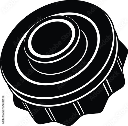 valve stem cap on white background.eps