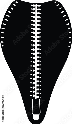 zipper tooth on white background.eps