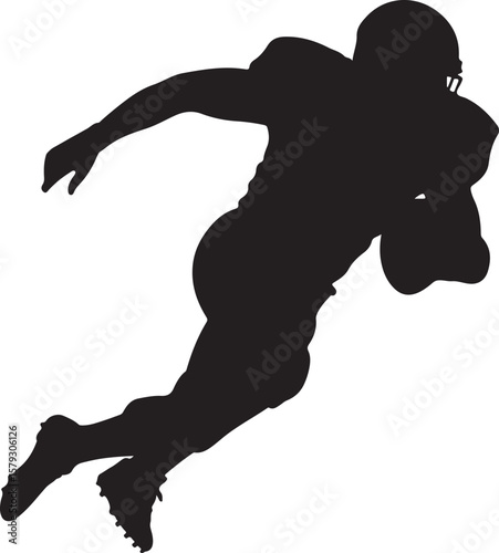 American Football Player Silhouette in Action Pose

Football Helmet and Ball Vector Design

Running Quarterback Silhouette for Sports Design

Black American Football Silhouette Illustration

Team Spor