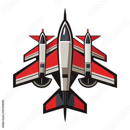 A clean double plane formation vector, flying in perfect symmetry, aviation elegance.