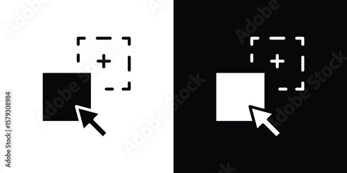 Φωτογραφία Drag and drop icon collection - vector outline and silhouette
