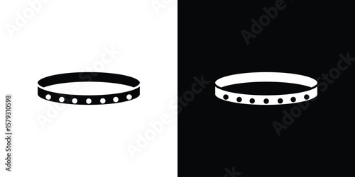 Photography Bracelet icon collection - vector outline and silhouette