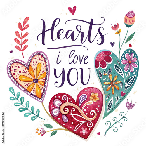 A fantasy Hearts I love you