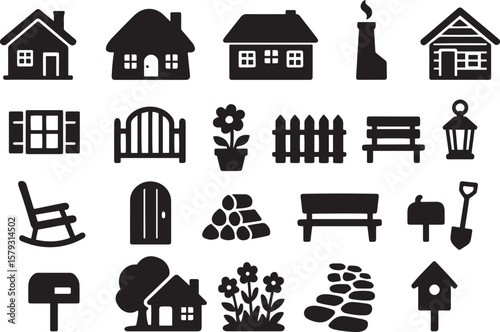 House Garden Objects home building