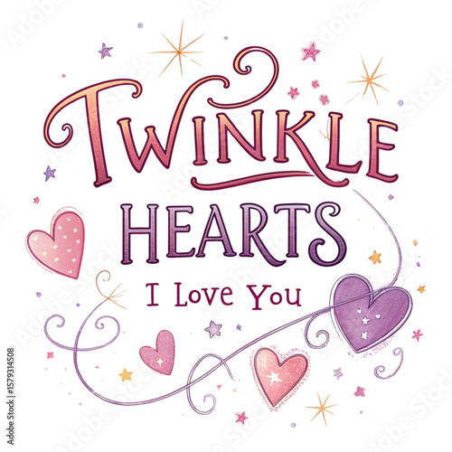 A fantasy Twinkle Hearts I love you 