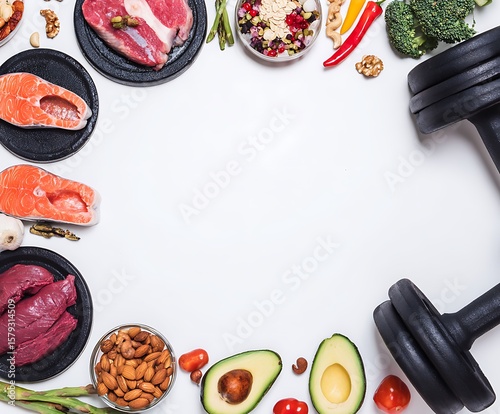 Fitness lifestyle and healthy balanced diet
