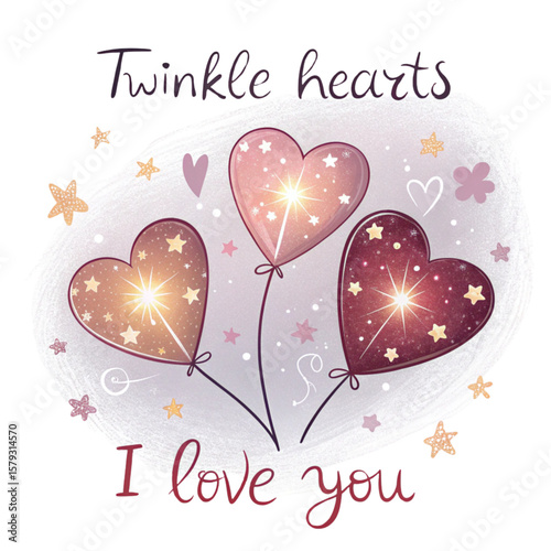 A fantasy Twinkle Hearts I love you