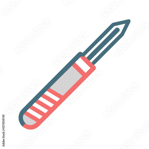 flat surgical scalpe icon
