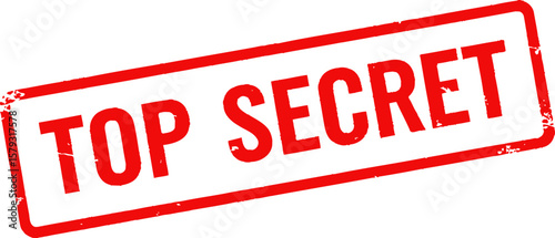 Red Top Secret Stamp Confidential Information, Restricted Access, Classified Documents