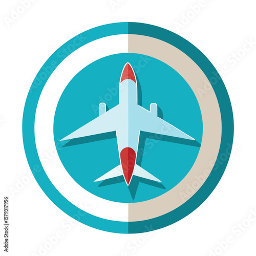 A plane icon with compass directions, perfect for travel apps and navigation.