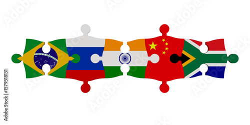 BRICS on white background. ...