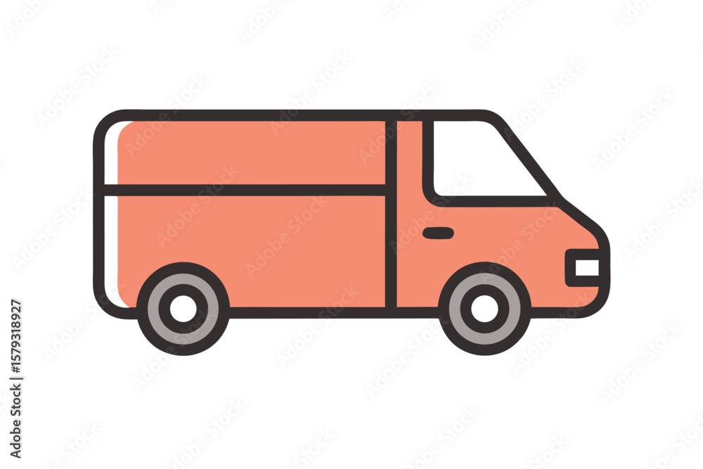 custom made wallpaper toronto digitalSimple Orange Delivery Van Icon Illustration for Transportation or Logistics Designs