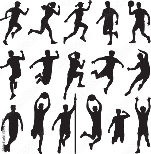 American Football Player Silhouette in Action Pose

Football Helmet and Ball Vector Design

Running Quarterback Silhouette for Sports Design

Black American Football Silhouette Illustration

Team Spor