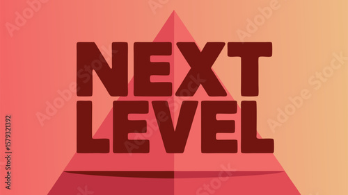 Next Level Achievement Graphic Design with Red and Orange Gradient, Boost Performance.