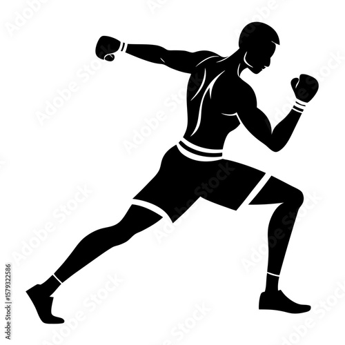 silhouette of a man exercising