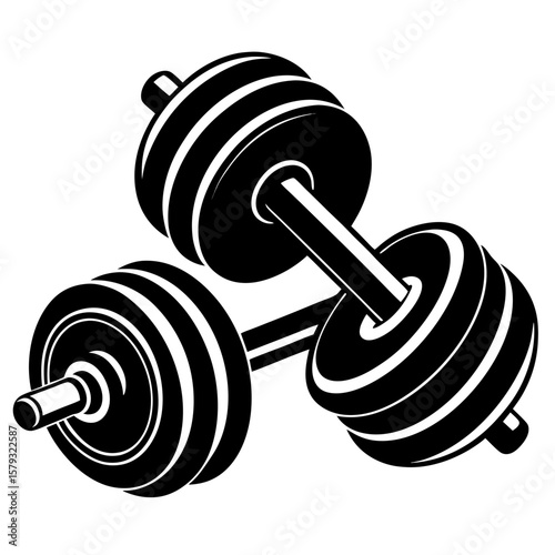 dumbbell isolated on white