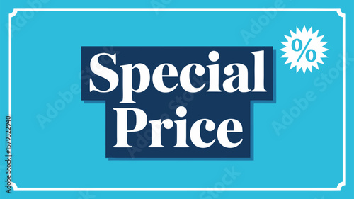 Special Price Promotion Advertising Announcement Banner with Percentage Discount Sales Offer