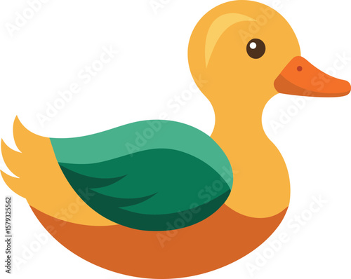 Adorable Cartoon Duck Illustration, Perfect for Children's Books, Websites, and More!