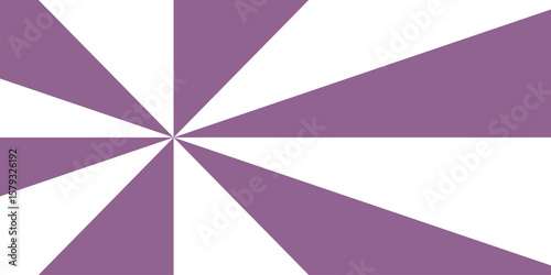 Abstract background with hypnotic swirl pattern and bright porple and white wavy radial lines. Symmetrical curved segments, a hypnotic, sunburst optical illusion. Swirling motion dynamic vintage pop.