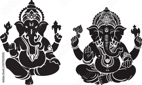 Hindu god Ganesh vector image