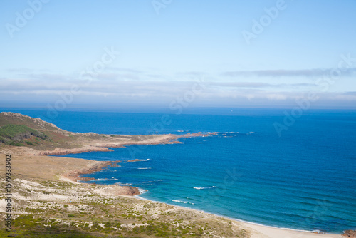 Galicia coastline summer landscape, Spain