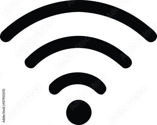Wifi signal icon silhouette