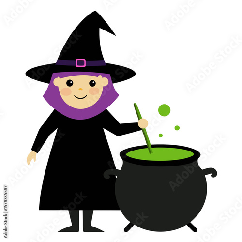 witch with a broom