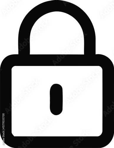 Padlock security icon silhouette