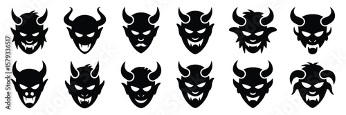 Devil and Demon Silhouette Pack – Vector Set