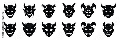 Devil and Demon Silhouette Pack – Vector Set