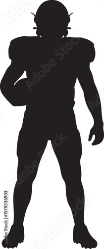 American Football Player Silhouette in Action Pose

Football Helmet and Ball Vector Design

Running Quarterback Silhouette for Sports Design

Black American Football Silhouette Illustration

Team Spor
