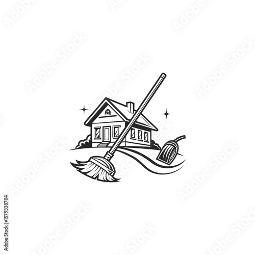 Home cleaning vector design