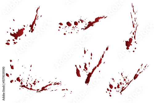Collection of vector gradient red blood splash background