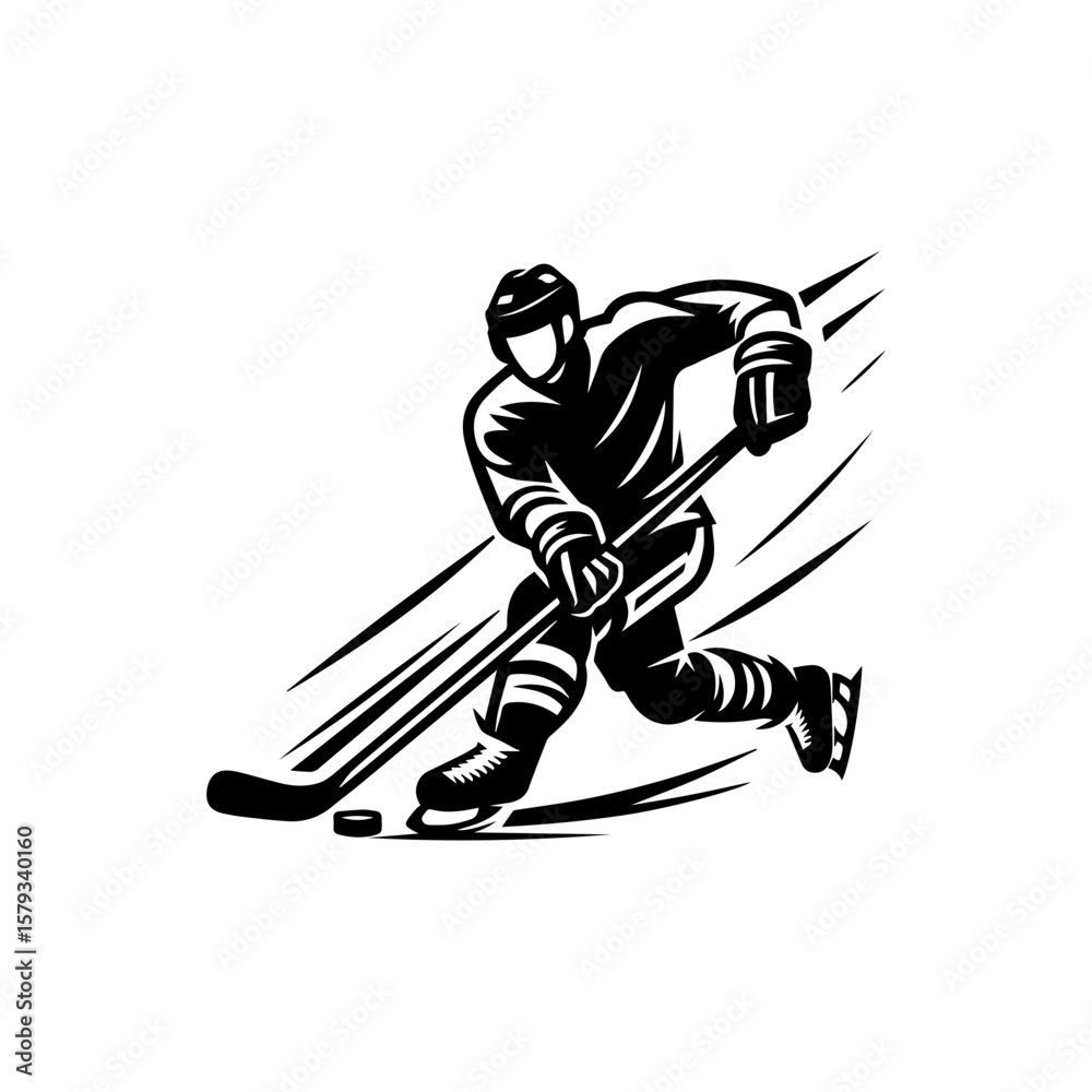 Fototapeta premium Dynamic Hockey Player in Action.