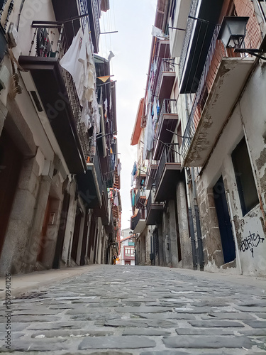Lekeitio town street view, Spain