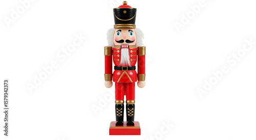 Festive holiday nutcracker soldier figurine christmas decoration traditional wooden toy ornament xmas season