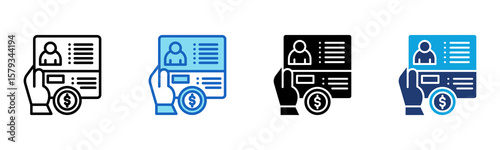 Expenses icon Multi Style Vector Illustration