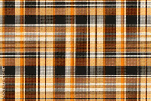 Merry pattern seamless background, apparel fabric vector texture. Mens shirt check textile tartan plaid in black and light colors.