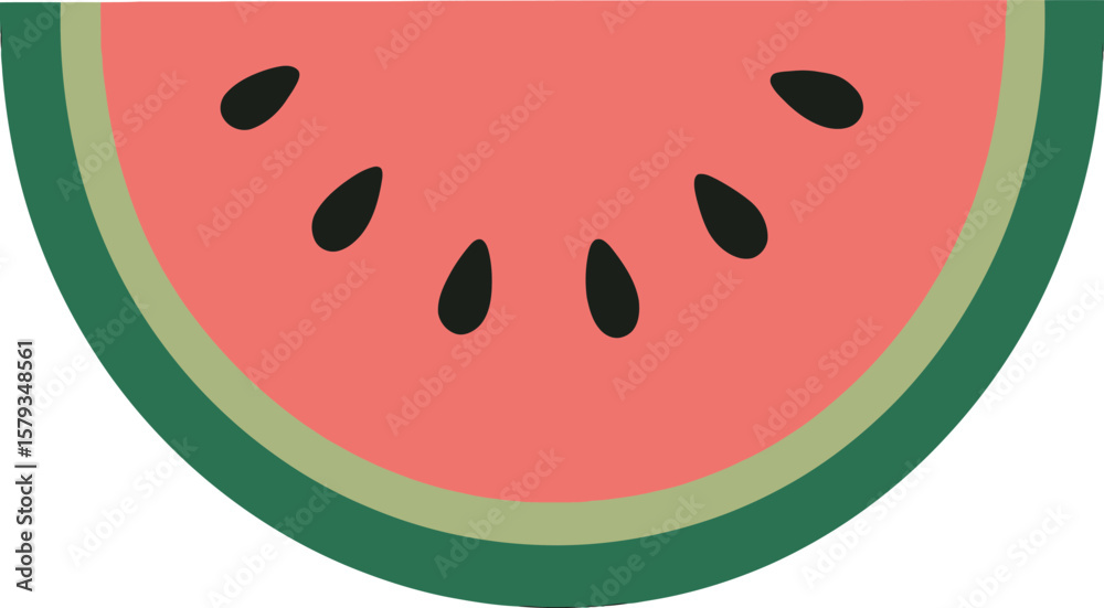 Vibrant Watermelon Slice Graphic with Seeds for Summer Designs and Illustrations Vibrant Watermelon Slice Graphic with Seeds for Summer Designs and Illustrations