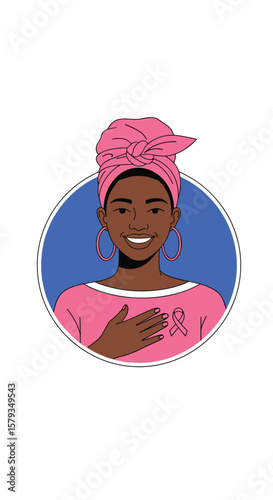 Woman's health awareness campaign supporting breast cancer early detection and prevention initiatives