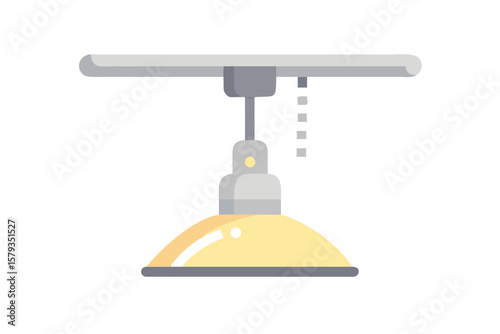 Pastel Yellow Industrial Style Hanging Lamp Icon light