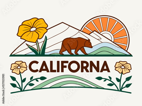 Wallpaper Mural Vibrant California Flower Design for Brand Identity Torontodigital.ca