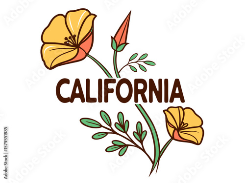 Wallpaper Mural Vibrant California Flower Design for Brand Identity Torontodigital.ca