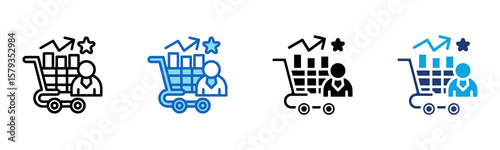 Consumer Confidence icon Multi Style Vector Illustration