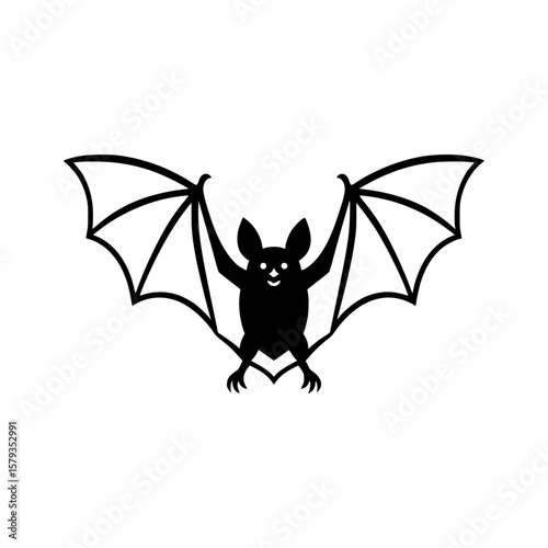 Flying bat icon vector illustration