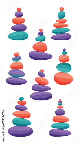 Balancing stones meditation and serenity rocks for inner peace and calm